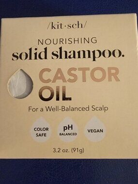 Kitsch Solid Hair Castor Oil Shampoo Care Bar